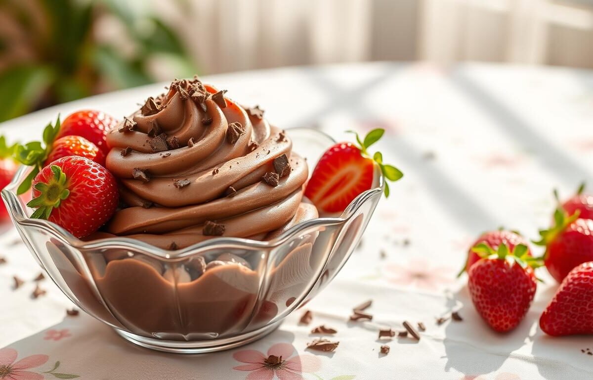 Chocolate-strawberry mousse