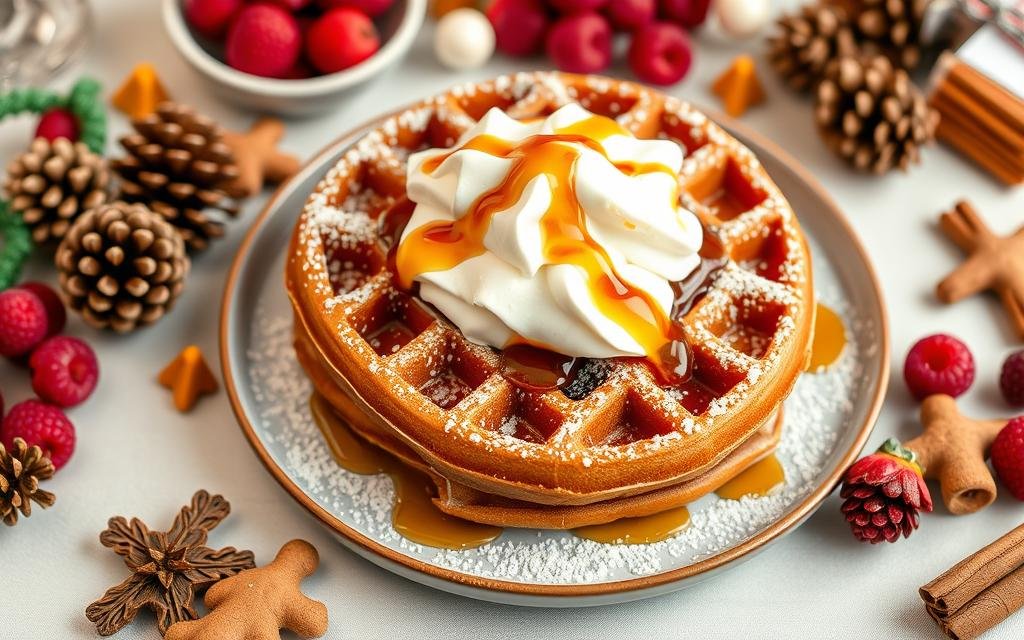 Festive Gingerbread Waffle Serving Suggestions