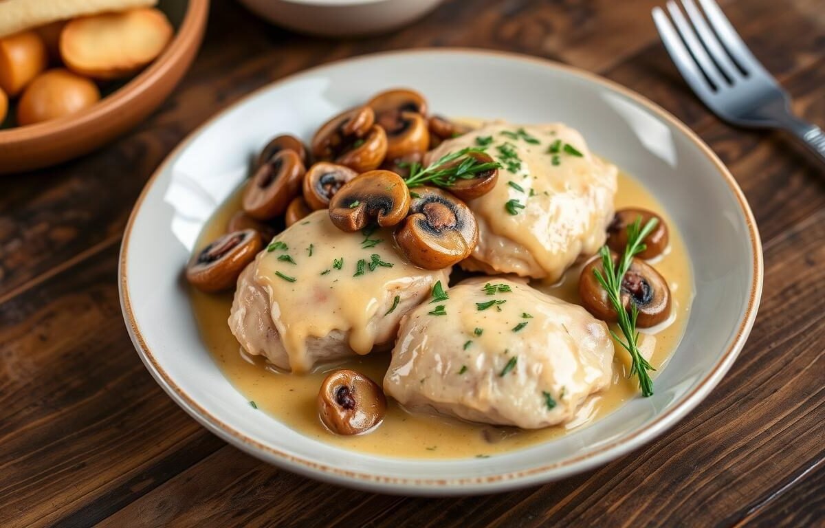 French Mustard Chicken with Mushrooms