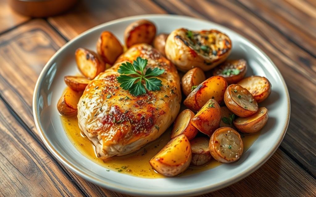 Garlic Parmesan Chicken and Potatoes: A Delectable Dish