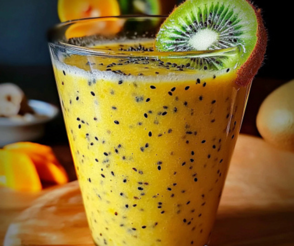 Vibrant Drink: Kiwi, Banana and Orange Smoothie