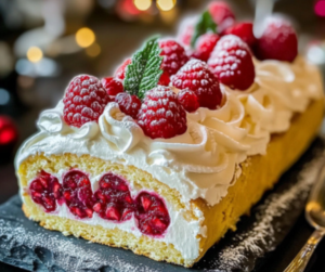 Mascarpone Raspberry Yule