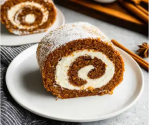 Pumpkin and Coconut Yule Roll