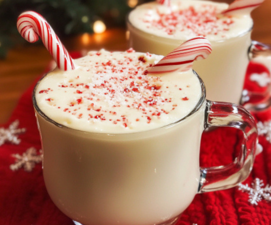 Peppermint Eggnog Delight: A Holiday-Ready drink ❄️