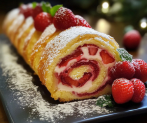 Strawberry Swiss Roll