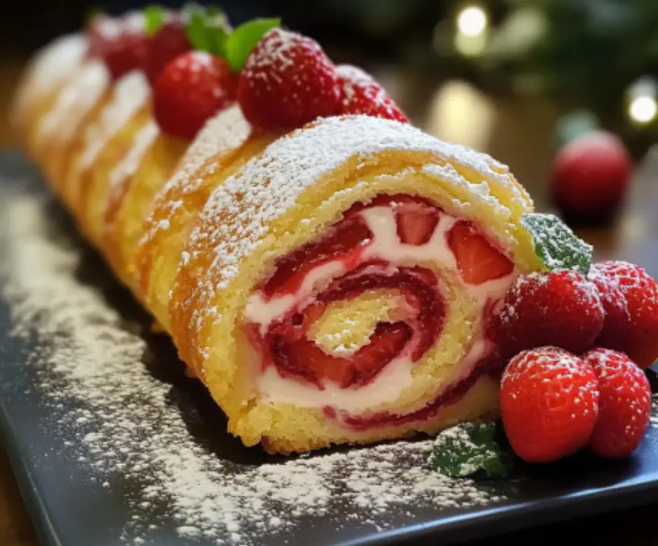 Strawberry Swiss Roll