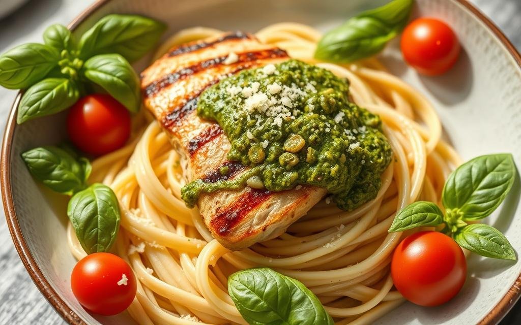 Easy Pasta Grilled Chicken and Pesto a Creamy Italian Recipe to enjoy