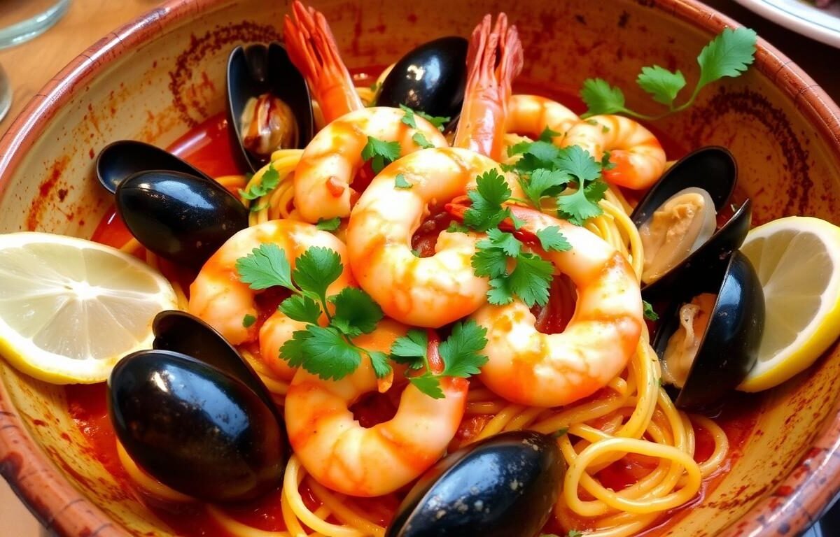 Pasta with Shrimp and Seafood