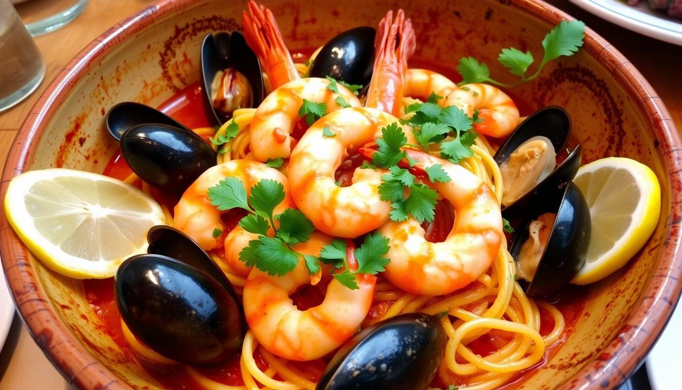 Pasta with Shrimp and Seafood