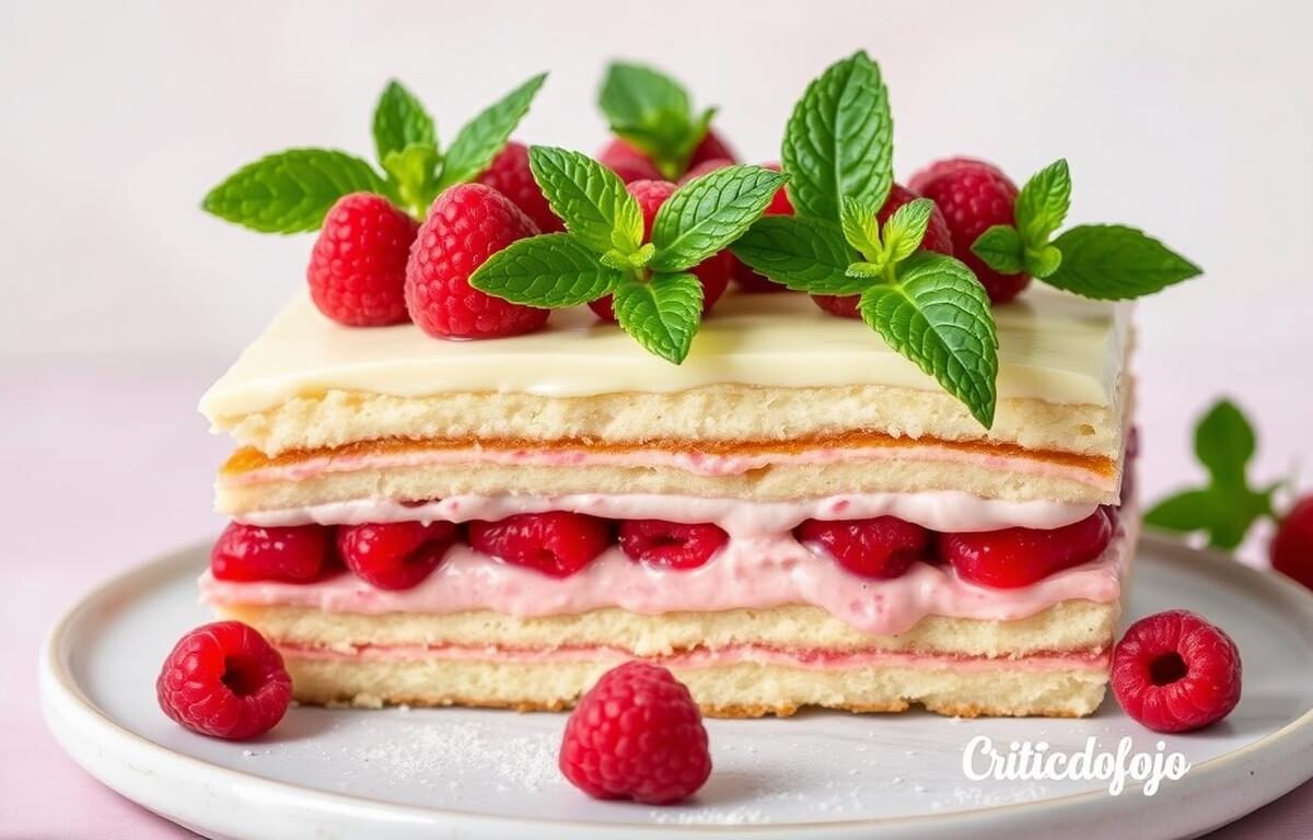 Raspberry charlotte cake