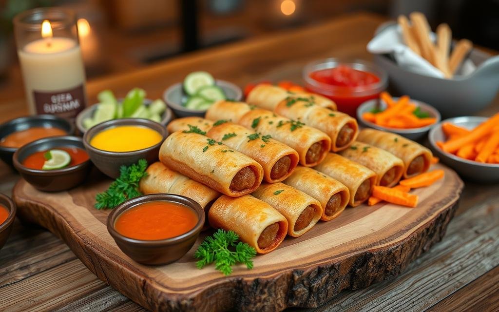 Sausage Rolls with Side Dishes