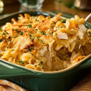 Cheesy Turkey Noodle Casserole